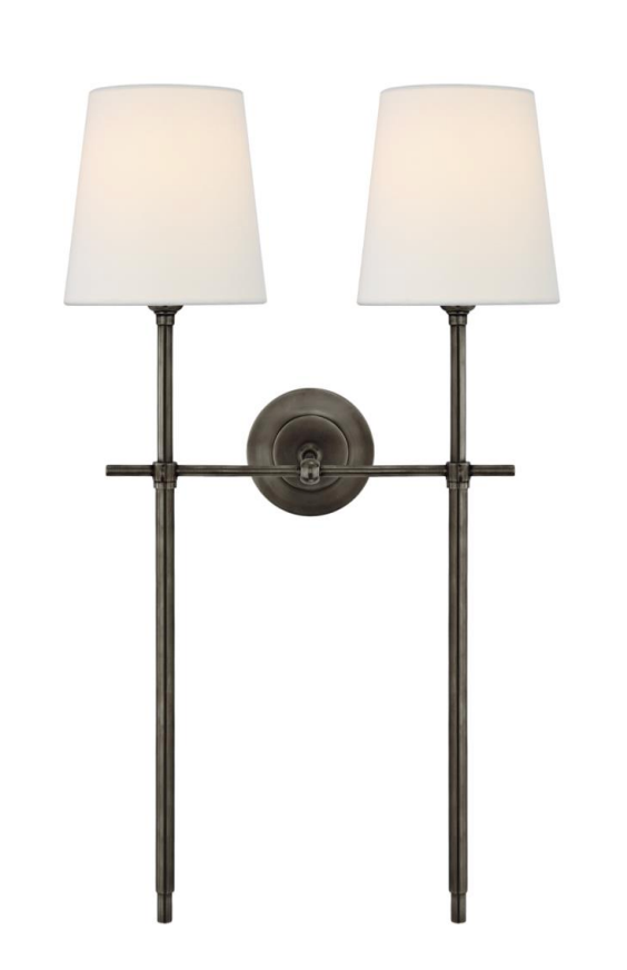 Bryant Large Double Tail Sconce, Bronze