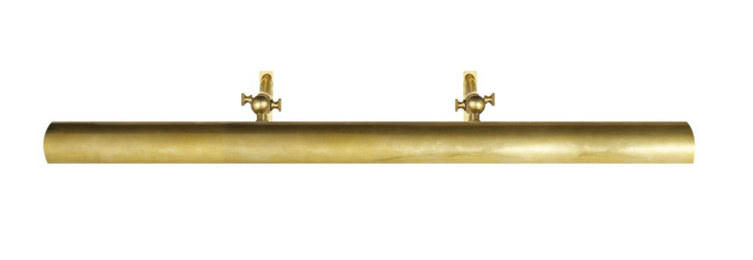 30" Frame Makers Picture Light, Hand-Rubbed Antique Brass